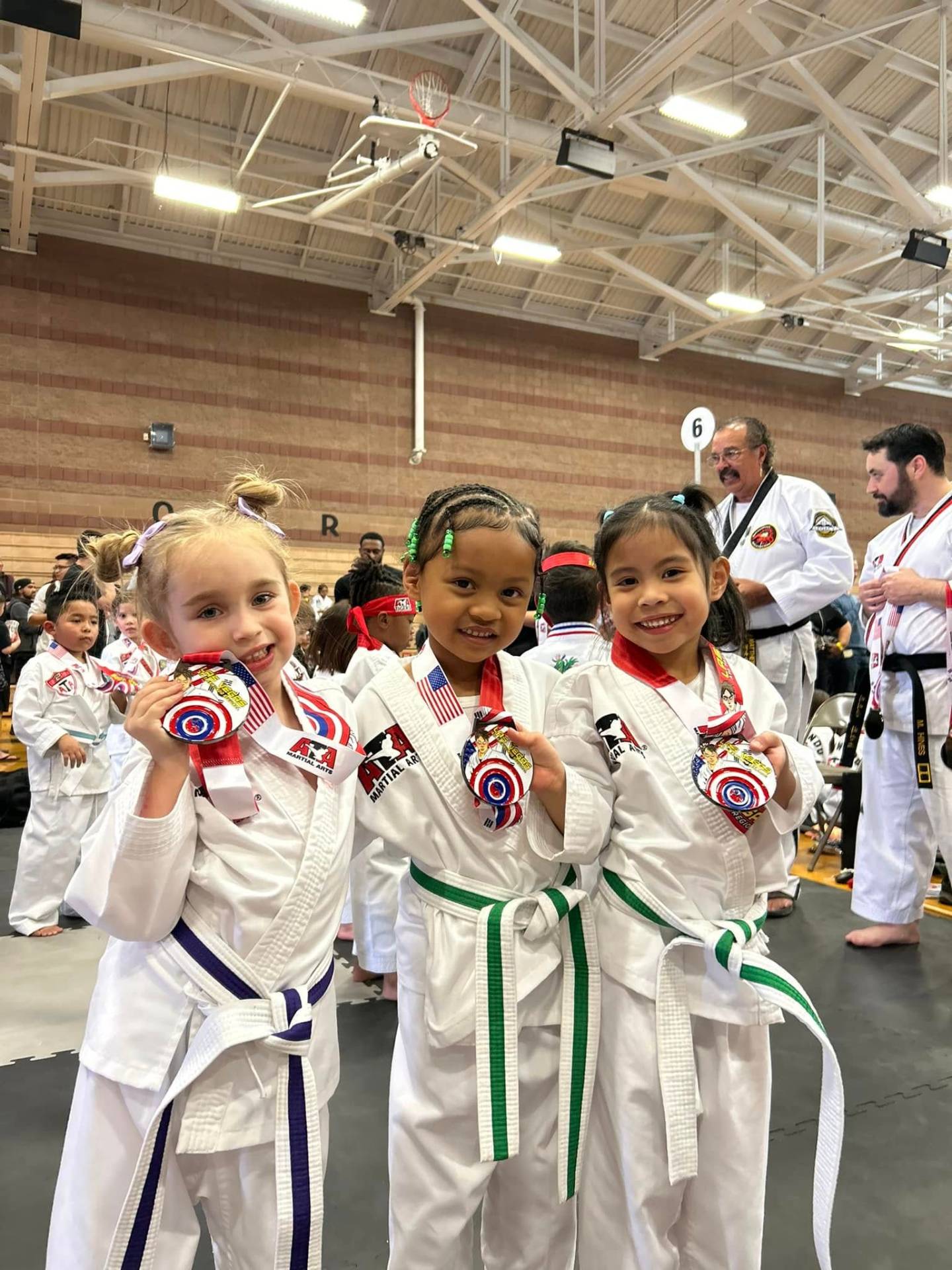 Tiny Tigers students with their medals